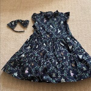 Elsa/Frozen Janie and Jack Dress with matching headband